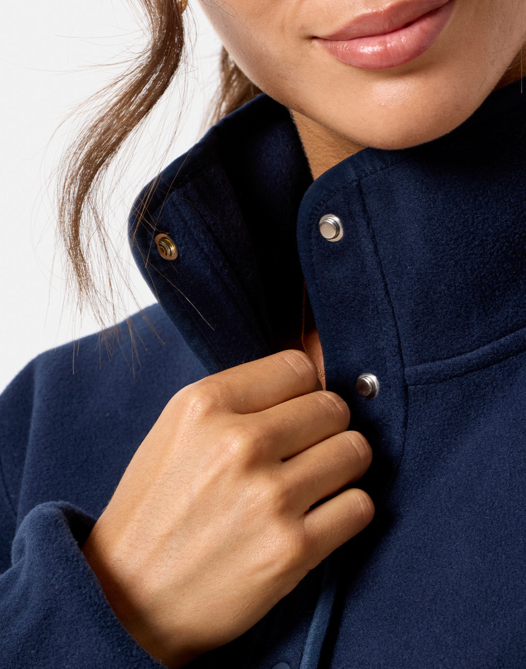 Half Snap Polar Fleece in Aztec Print