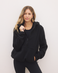 Hooded Polar Fleece in Black