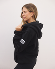 Hooded Polar Fleece in Black