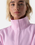 Kin Snap Collar Sweatshirt in Baby Pink - Sweatshirts - Gym+Coffee IE