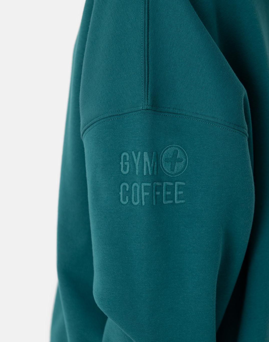 Kin Snap Collar Sweatshirt in Teal - Sweatshirts - Gym+Coffee IE