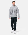 Mens Grey Fleck Hoodie