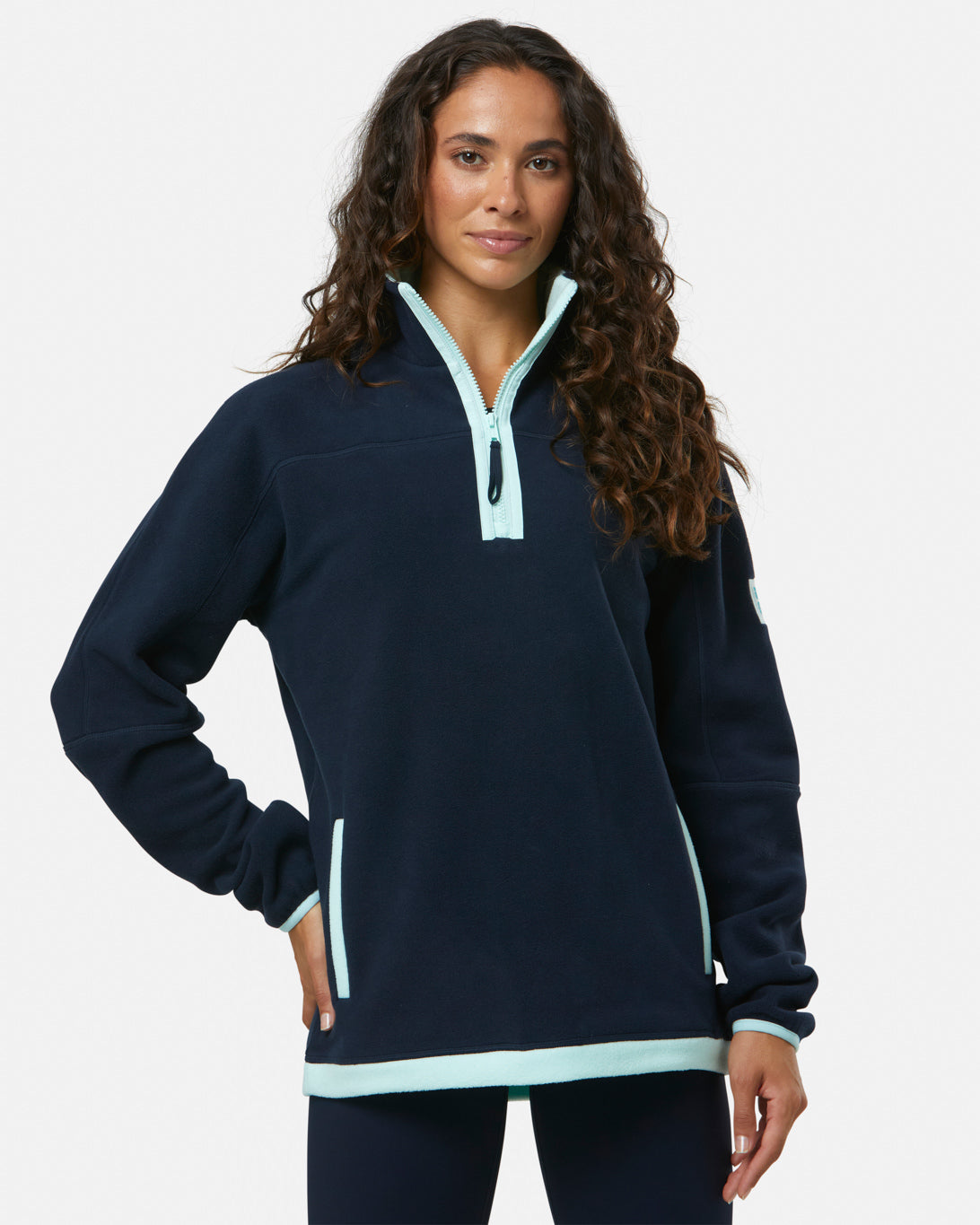 Half Zip Polar Fleece in Obsidian