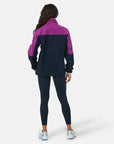 Half Zip Polar Fleece in Obsidian/Vivid Pink