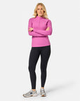 Relentless 1/4 Zip in Crisp Pink