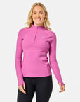 Relentless 1/4 Zip in Crisp Pink