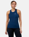 Relentless Racer Back Vest in Petrol Blue