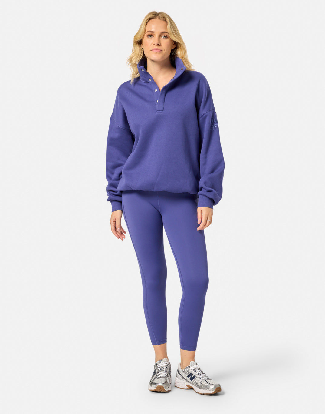 Snap Collar Sierra Sweatshirt in Violet Smoke