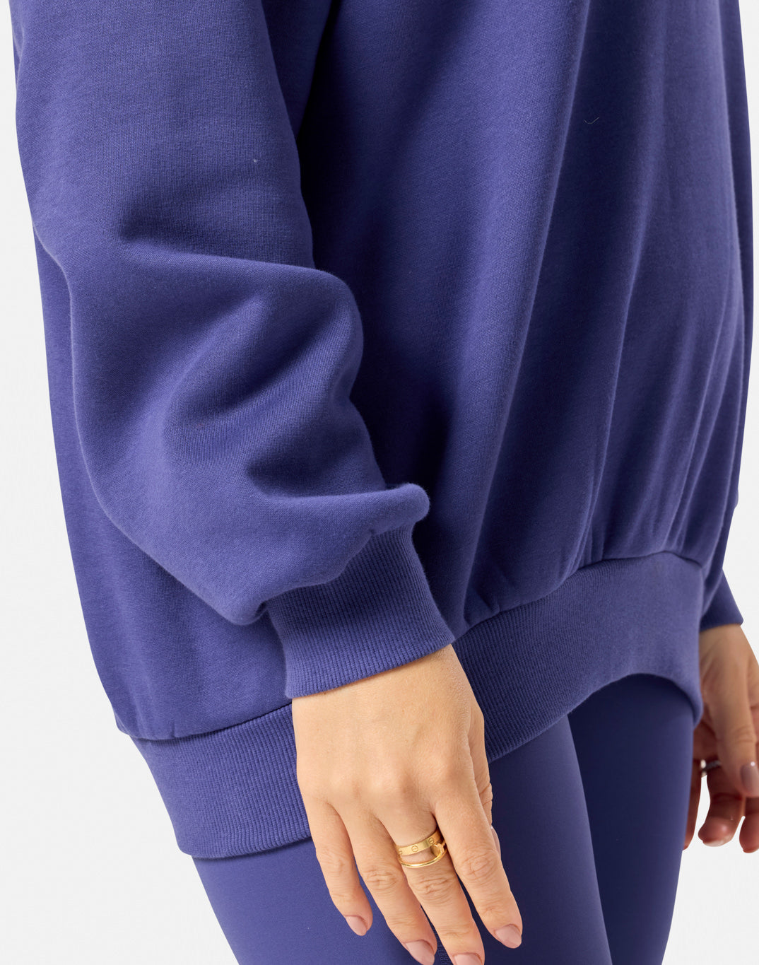 Snap Collar Sierra Sweatshirt in Violet Smoke