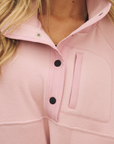 Snap Polar Fleece in Dusty Pink