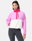 Snap Polar Fleece in Neon Pink