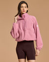 Snap Polar Fleece in Pink Velvet