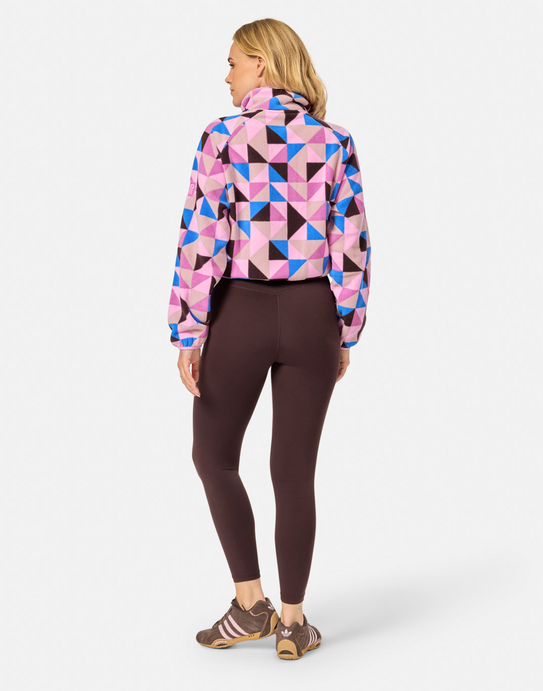 Snap Polar Fleece in Geo Pop Print