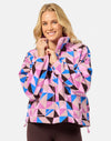 Snap Polar Fleece in Geo Pop Print