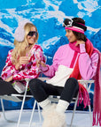 Snap Polar Fleece in Pink Pop Print