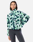 Snap Polar Fleeece in Teal Pop Print