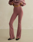 Soft-Motion Flare Legging in Terra Rose
