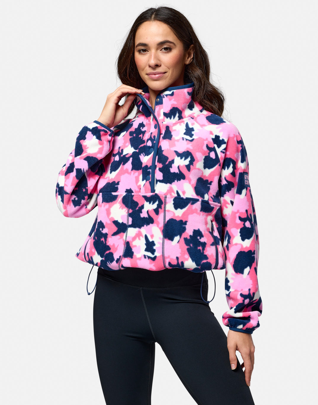 Snap Polar Fleece in Colour Pop Print