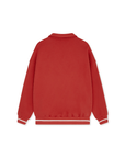 Varsity Funnel Neck Zip Sweatshirt in Crimson Red