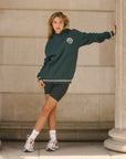 Varsity Hoodie in Mountain Green