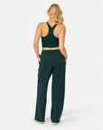 Clubhouse Wide Leg Jogger in Amazon Green