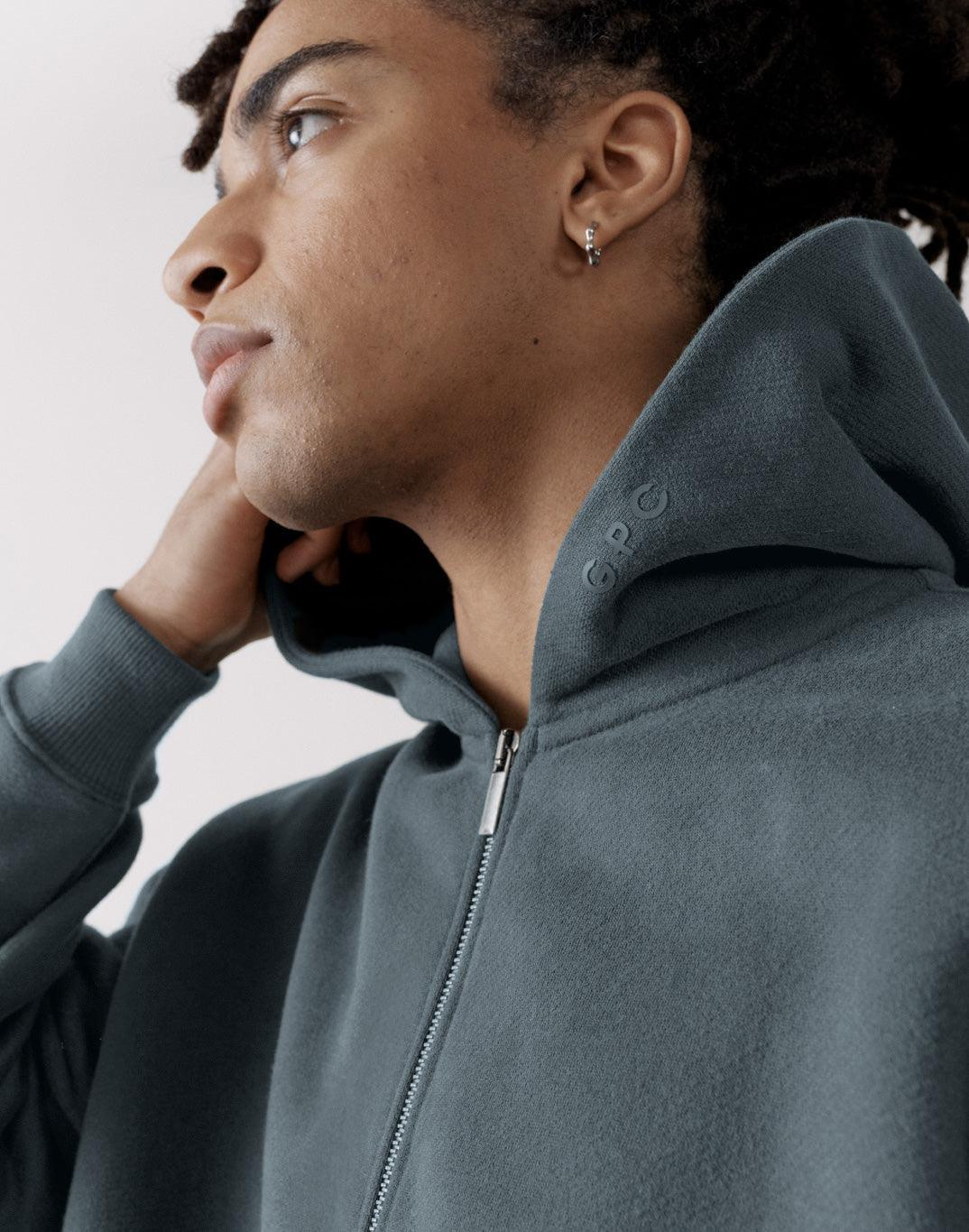 The Oversized Zip Hoodie in Slate Grey - Hoodies - Gym+Coffee IE