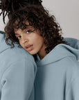 The Oversized Pullover Hoodie in Chalk Blue - Hoodies - Gym+Coffee IE