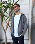 The Oversized Zip Hoodie in Slate Grey - Hoodies - Gym+Coffee IE