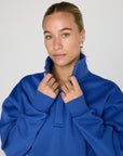 Daily Snap Collar Sweatshirt in Tidal Blue
