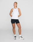 Relentless Racer Back Vest in Ultra White