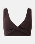 Soft-Motion Twist Bra in Mocha Bean