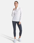 Adaptive 1/2 Zip in Striker White - Midlayer - Gym+Coffee IE