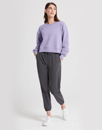 Avenue Puffed Sleeve Crew in Lilac - Sweatshirts - Gym+Coffee