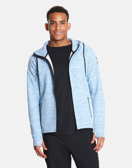 Blue Fleck Hoodie - Hoodies - Gym+Coffee
