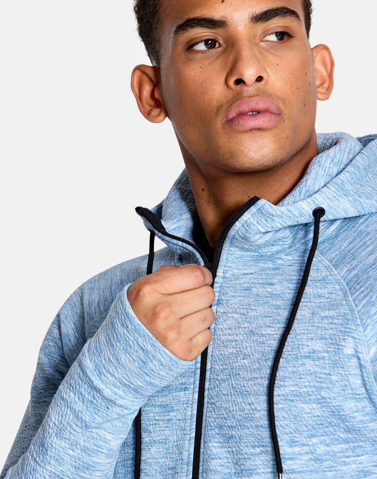 Blue Fleck Hoodie - Hoodies - Gym+Coffee