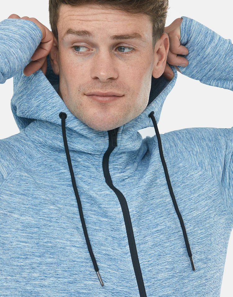 Blue Fleck Hoodie - Hoodies - Gym+Coffee