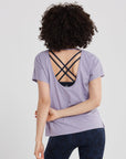 Breathe Open Back Tee in Lilac - T-Shirts - Gym+Coffee IE