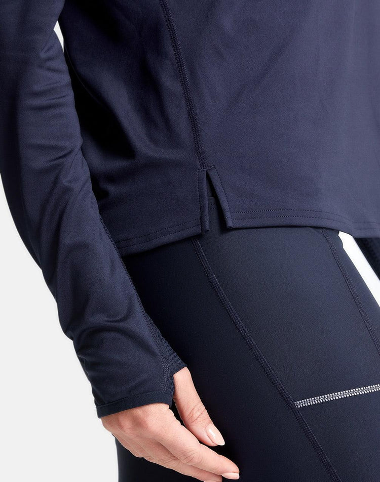 Celero Hooded Long Sleeve in Obsidian - Mid Layer - Gym+Coffee