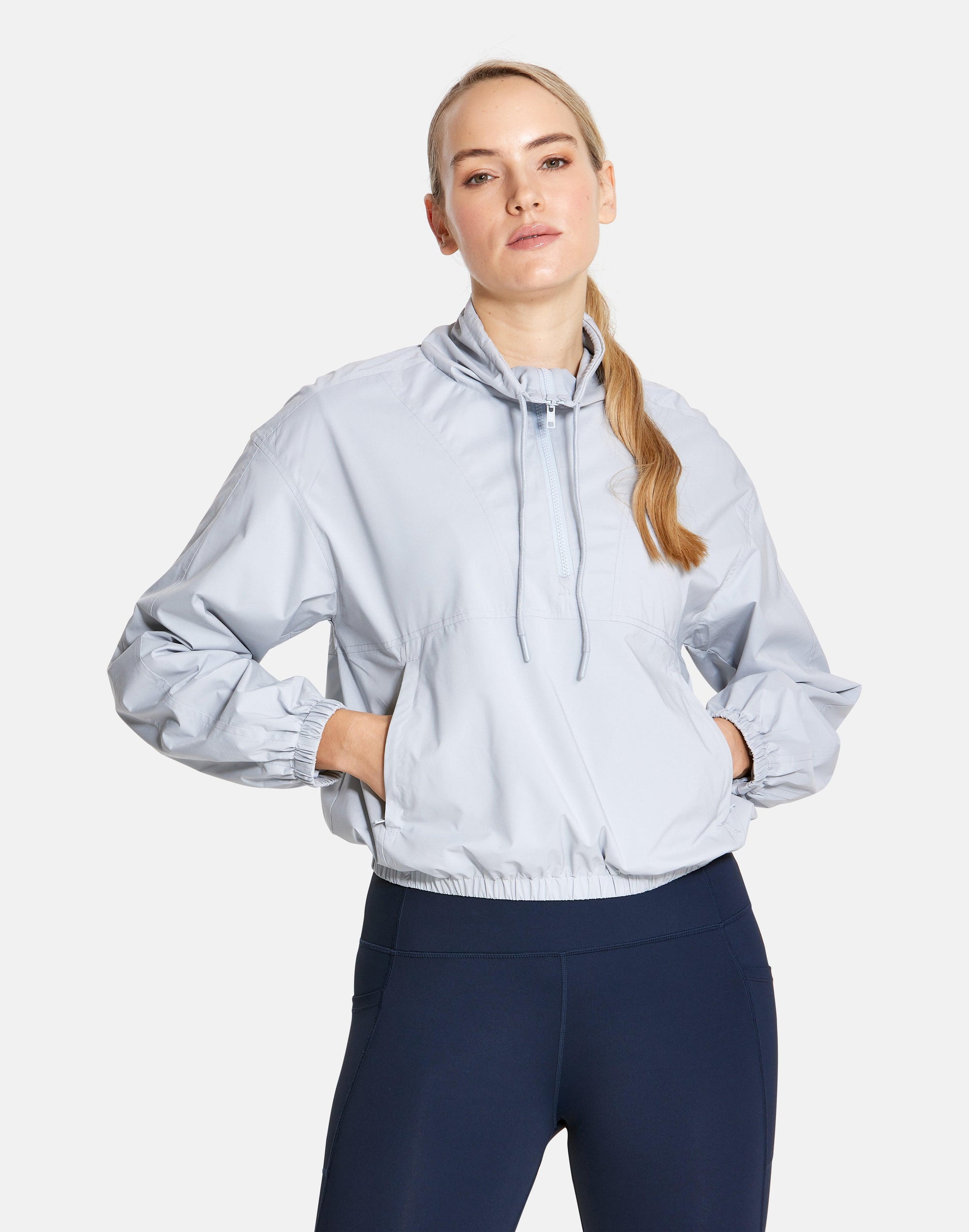 Club Run Half Zip Jacket in Marble Grey - Outerwear - Gym+Coffee IE