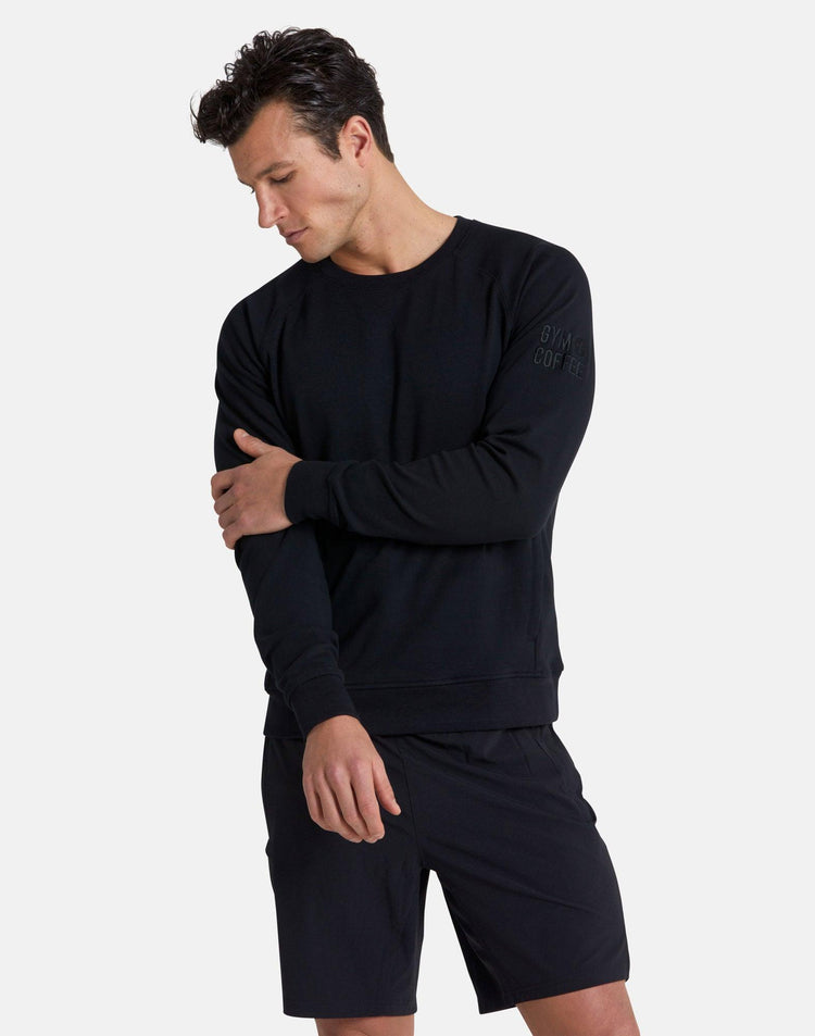 Essential Crew in Black - Sweatshirts - Gym+Coffee