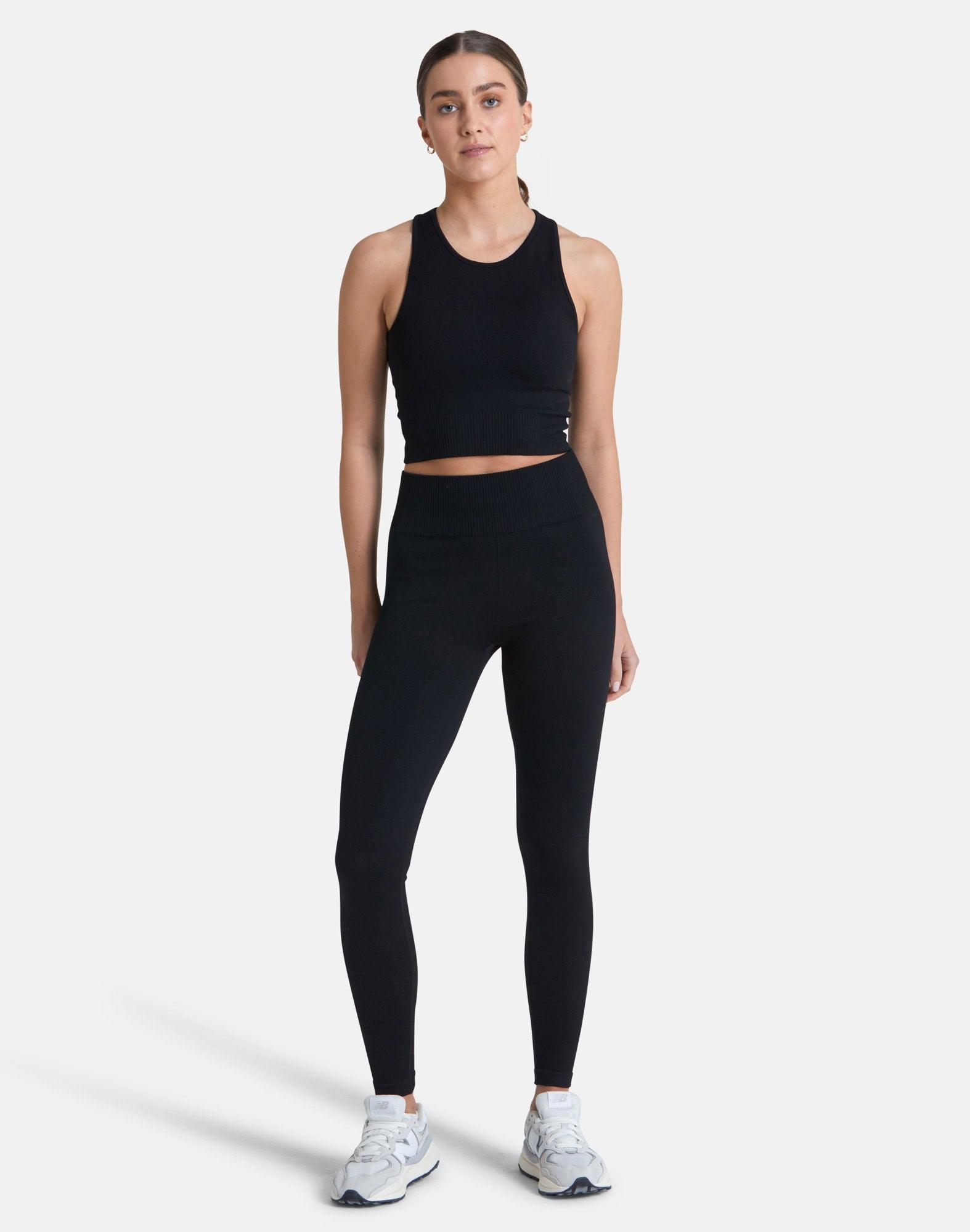 Lotus Chevron Legging in Black - Leggings - Gym+Coffee IE