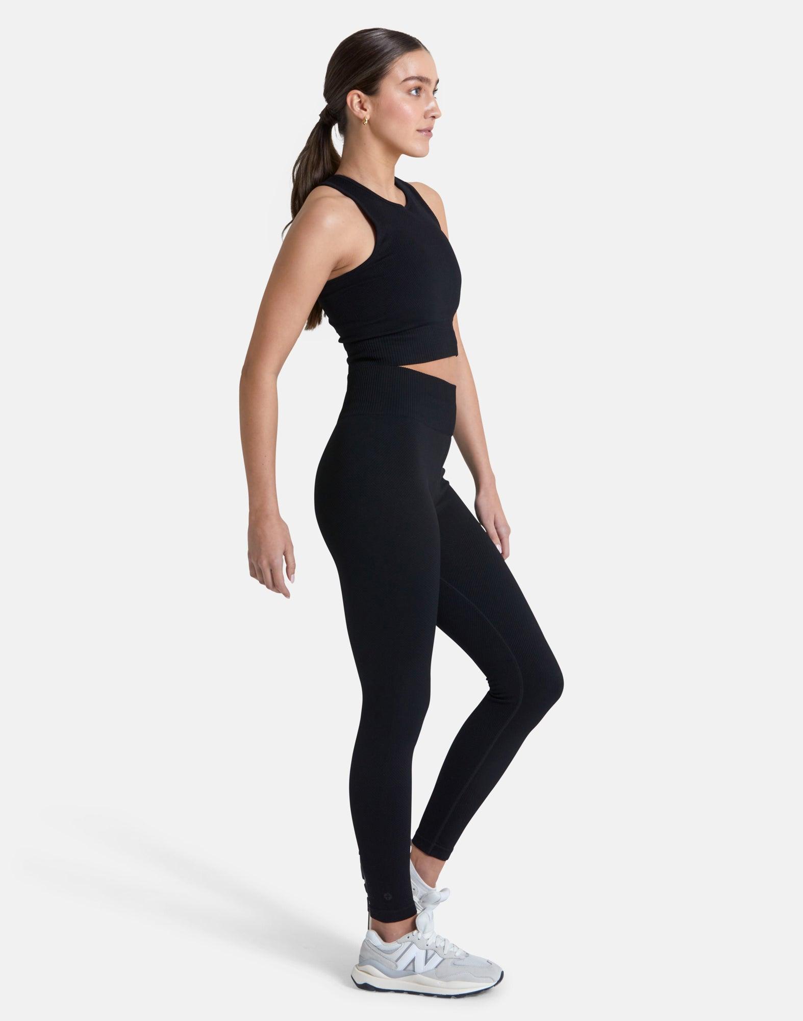 Lotus Chevron Legging in Black - Leggings - Gym+Coffee IE