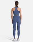 Lotus Chevron Legging in Thunder Blue - Leggings - Gym+Coffee IE