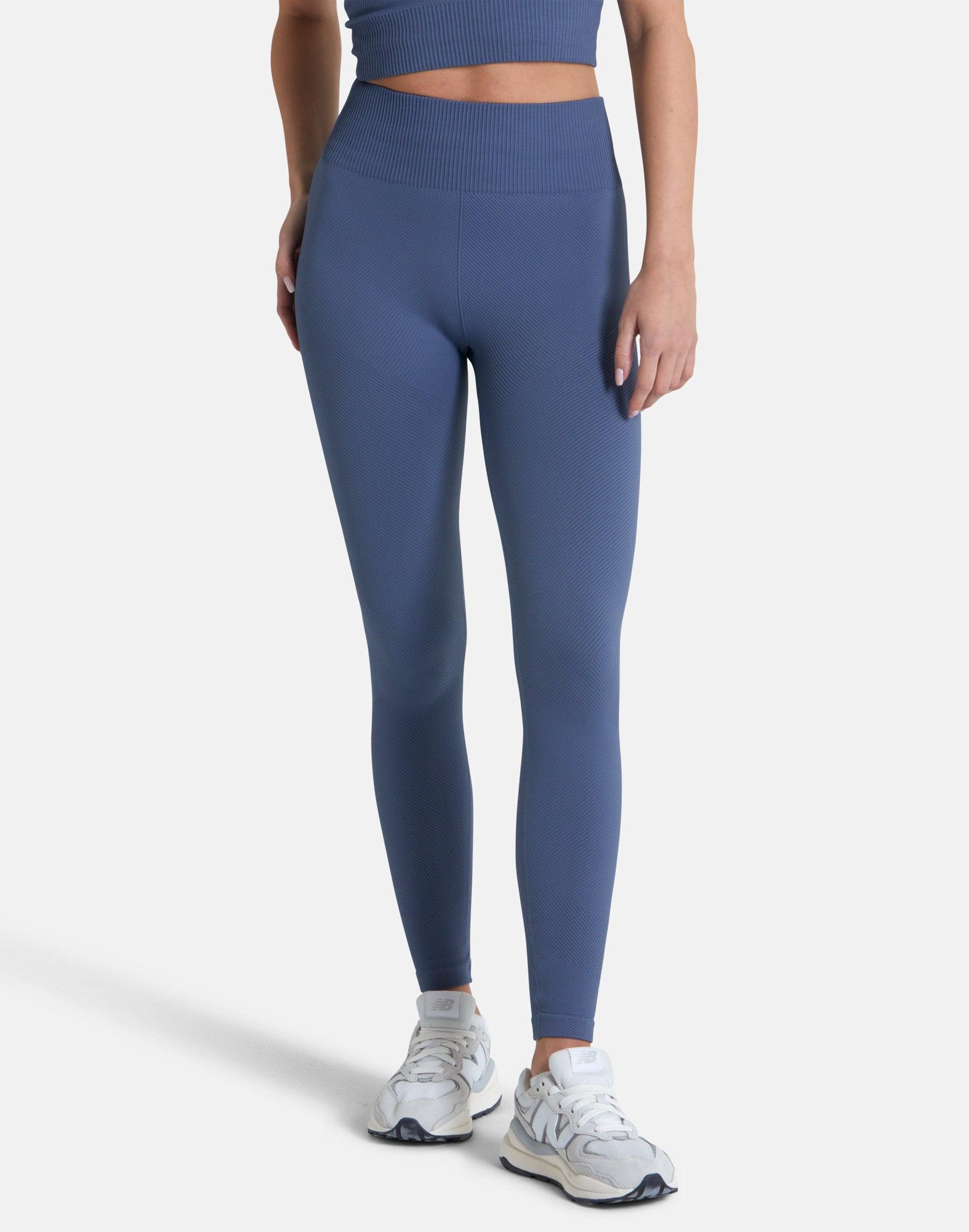 Lotus Chevron Legging in Thunder Blue - Leggings - Gym+Coffee IE