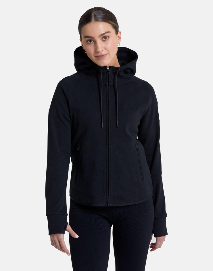 Essential Zip Hoodie in Black - Hoodies - Gym+Coffee