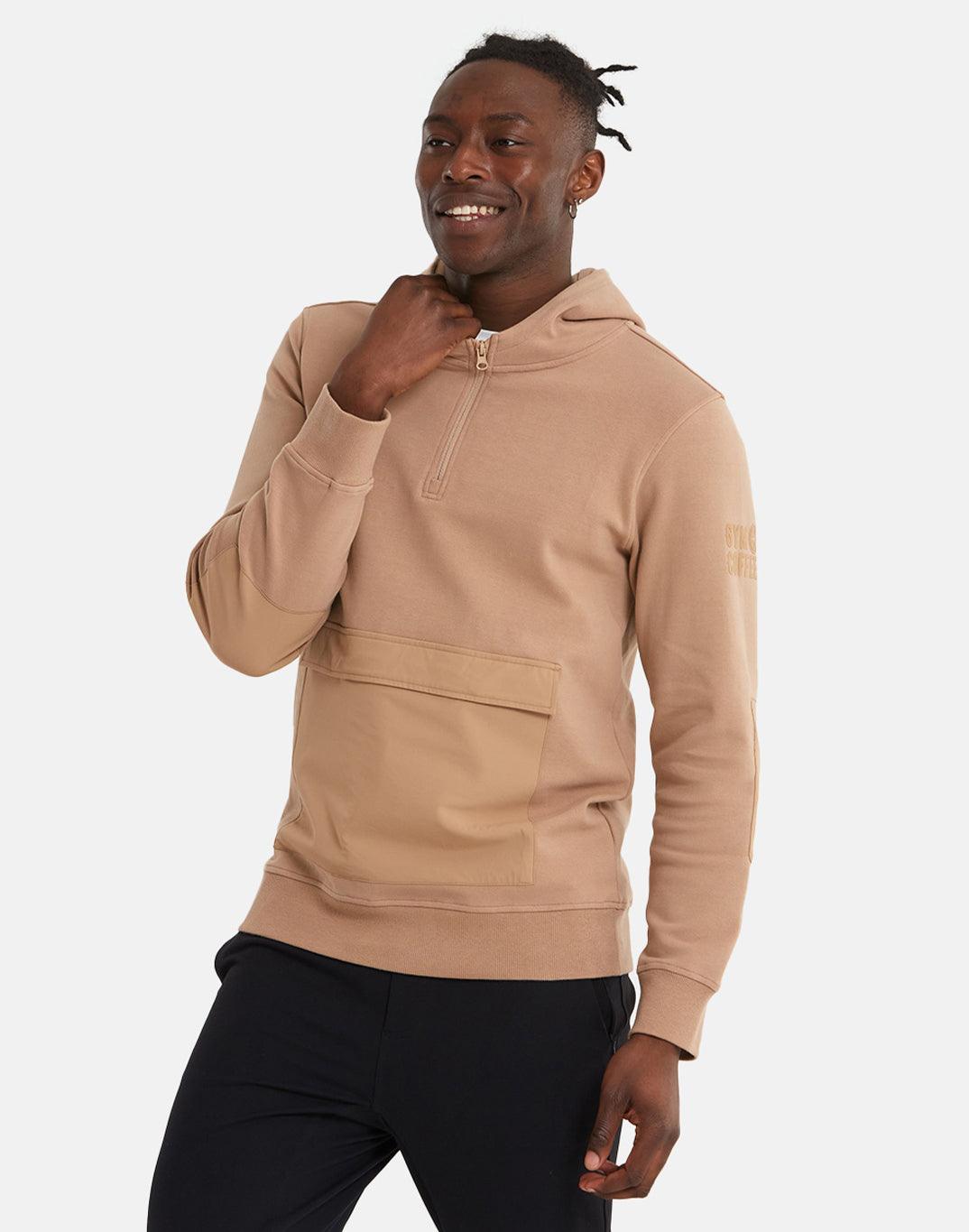 Horizon Half Zip Hoodie in Oat Latte - Hoodies - Gym+Coffee IE