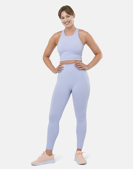 Lotus Rib Knit Legging in Lilac - Leggings - Gym+Coffee