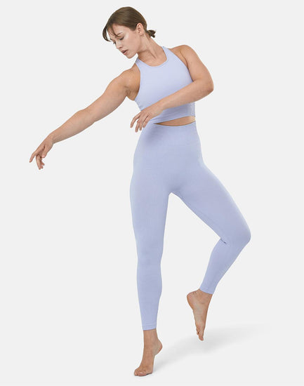 Lotus Rib Knit Legging in Lilac - Leggings - Gym+Coffee
