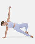 Lotus Rib Knit Legging in Lilac - Leggings - Gym+Coffee IE