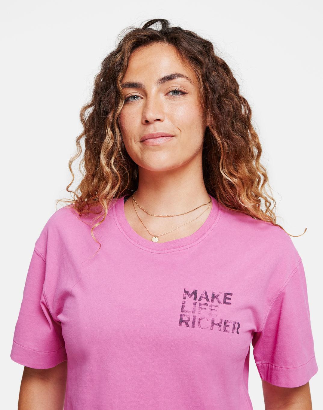 Luna Boxy Tee In Flash Pink - T-Shirts - Gym+Coffee IE